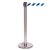 QueuePro 250, Satin Chrome, Barrier with 11' Blue/White Diagonal Belt