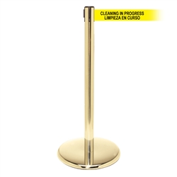 QueuePro 250 Xtra, Polished Brass, Barrier with 3" wide 11' LIMPIEZA EN CURSO Belt