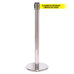 QueuePro 250 Xtra, Polished Stainless, Barrier with 3" wide 11' LIMPIEZA EN CURSO Belt