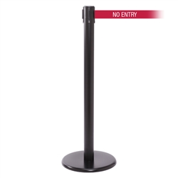 QueuePro 300, Black, Barrier with 16' NO ENTRY Belt