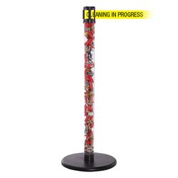 QueuePro 250 Clear, Candy, Barrier with transparent tube 11' CLEANING IN PROGRESS Belt