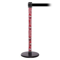 QueuePro 250 Clear, Coke Cans, Barrier with transparent tube 11' Black Belt