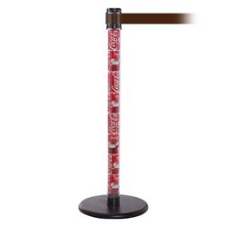 QueuePro 250 Clear, Coke Cans, Barrier with transparent tube 11' Brown Belt