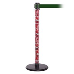QueuePro 250 Clear, Coke Cans, Barrier with transparent tube 11' Dark Green Belt