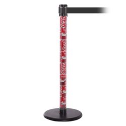 QueuePro 250 Clear, Coke Cans, Barrier with transparent tube 11' Dark Gray Belt