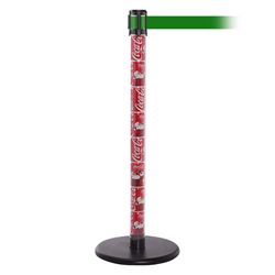 QueuePro 250 Clear, Coke Cans, Barrier with transparent tube 11' Green Belt