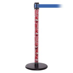 QueuePro 250 Clear, Coke Cans, Barrier with transparent tube 11' Light Blue Belt