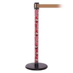 QueuePro 250 Clear, Coke Cans, Barrier with transparent tube 11' Light Brown Belt