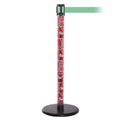 QueuePro 250 Clear, Coke Cans, Barrier with transparent tube 11' Light Green Belt