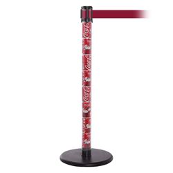 QueuePro 250 Clear, Coke Cans, Barrier with transparent tube 11' Maroon Belt