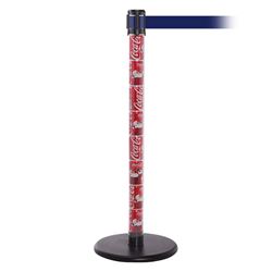 QueuePro 250 Clear, Coke Cans, Barrier with transparent tube 11' Navy Blue Belt