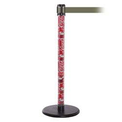 QueuePro 250 Clear, Coke Cans, Barrier with transparent tube 11' Olive Green Belt