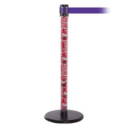 QueuePro 250 Clear, Coke Cans, Barrier with transparent tube 11' Purple Belt