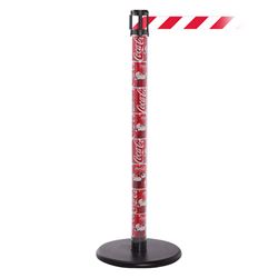 QueuePro 250 Clear, Coke Cans, Barrier with transparent tube 11' Red/White Diagonal Belt