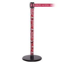 QueuePro 250 Clear, Coke Cans, Barrier with transparent tube 11' AUTHORIZED ACCESS ONLY - RED Belt