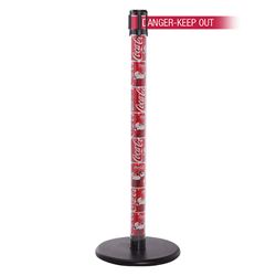 QueuePro 250 Clear, Coke Cans, Barrier with transparent tube 11' DANGER-KEEP OUT - RED Belt
