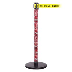 QueuePro 250 Clear, Coke Cans, Barrier with transparent tube 11' CAUTION-DO NOT ENTER Belt