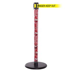 QueuePro 250 Clear, Coke Cans, Barrier with transparent tube 11' DANGER-KEEP OUT Belt