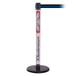 QueuePro 250 Clear, Paper Insert, Barrier with transparent tube 11' Black/Blue Stripe Belt