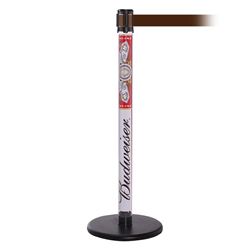 QueuePro 250 Clear, Paper Insert, Barrier with transparent tube 11' Brown Belt