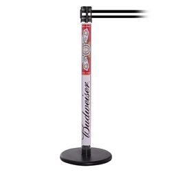 QueuePro 250 Clear, Paper Insert, Barrier with transparent tube 11' Black/White Stripe Belt