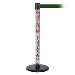 QueuePro 250 Clear, Paper Insert, Barrier with transparent tube 11' Dark Green Belt