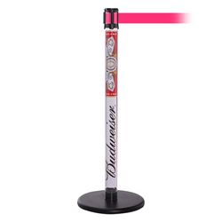 QueuePro 250 Clear, Paper Insert, Barrier with transparent tube 11' Fluorescent Pink Belt