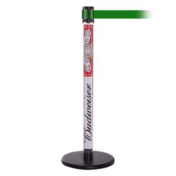 QueuePro 250 Clear, Paper Insert, Barrier with transparent tube 11' Green Belt