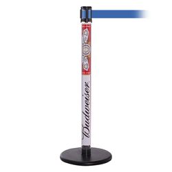 QueuePro 250 Clear, Paper Insert, Barrier with transparent tube 11' Light Blue Belt