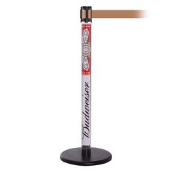 QueuePro 250 Clear, Paper Insert, Barrier with transparent tube 11' Light Brown Belt