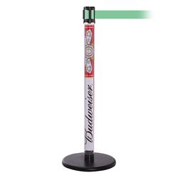 QueuePro 250 Clear, Paper Insert, Barrier with transparent tube 11' Light Green Belt