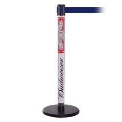 QueuePro 250 Clear, Paper Insert, Barrier with transparent tube 11' Navy Blue Belt