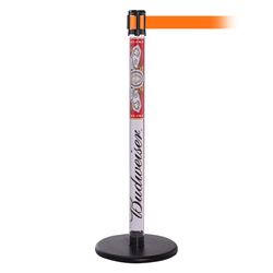 QueuePro 250 Clear, Paper Insert, Barrier with transparent tube 11' Orange Belt
