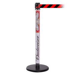 QueuePro 250 Clear, Paper Insert, Barrier with transparent tube 11' Red/Black Diagonal Belt