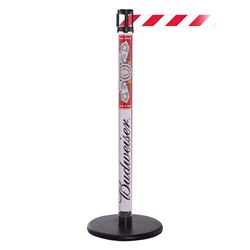 QueuePro 250 Clear, Paper Insert, Barrier with transparent tube 11' Red/White Diagonal Belt
