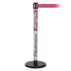 QueuePro 250 Clear, Paper Insert, Barrier with transparent tube 11' CAUTION-DO NOT ENTER - RED Belt