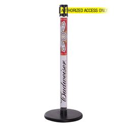 QueuePro 250 Clear, Paper Insert, Barrier with transparent tube 11' AUTHORIZED ACCESS ONLY Belt