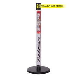 QueuePro 250 Clear, Paper Insert, Barrier with transparent tube 11' CAUTION-DO NOT ENTER Belt