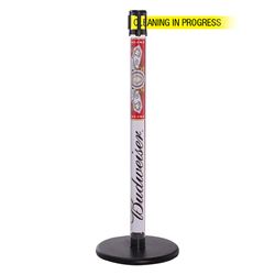 QueuePro 250 Clear, Paper Insert, Barrier with transparent tube 11' CLEANING IN PROGRESS Belt