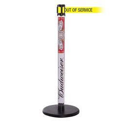 QueuePro 250 Clear, Paper Insert, Barrier with transparent tube 11' OUT OF SERVICE Belt