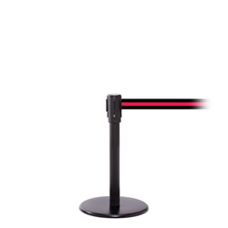 QueuePro 200 Mini, Black, Barrier with 11' Black/Red Stripe Belt