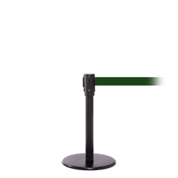 QueuePro 200 Mini, Black, Barrier with 11' Dark Green Belt