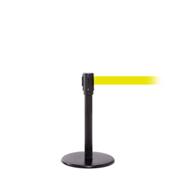 QueuePro 200 Mini, Black, Barrier with 11' Fluorescent Yellow Belt