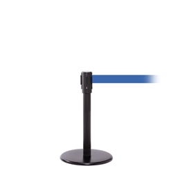 QueuePro 200 Mini, Black, Barrier with 11' Light Blue Belt