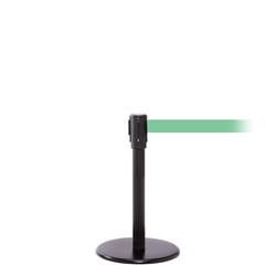 QueuePro 200 Mini, Black, Barrier with 11' Light Green Belt