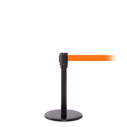 QueuePro 200 Mini, Black, Barrier with 11' Orange Belt