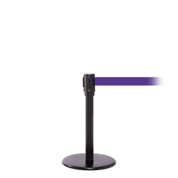 QueuePro 200 Mini, Black, Barrier with 11' Purple Belt