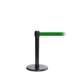 QueuePro 250 Mini, Black, Barrier with 11' Green Belt