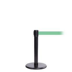 QueuePro 250 Mini, Black, Barrier with 11' Light Green Belt