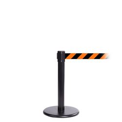 QueuePro 250 Mini, Black, Barrier with 11' Orange/Black Diagonal Belt